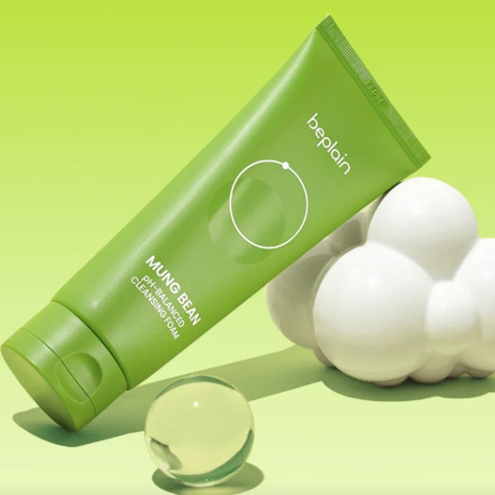 Beplain Mung Bean PH-Balanced Cleansing Foam Korean beauty skincare NEW NWT